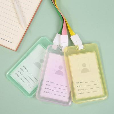 1Pc Copertina della carta trasparente Donna Uomo Studente Bus Card Porta badge retrattile Porta carte di credito aziendali Clip per carta d'identità bancaria