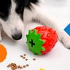 Dog Chew Toys Rubber Cute Strawberry Shaped Food Leaking Toy Durable Eco-friendly Food Dispenser Dogs Toy 2026