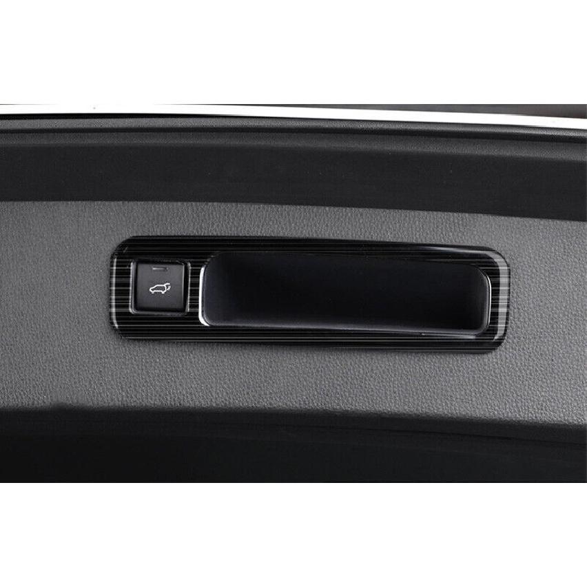 Black Titanium Rear Trunk Button Handle Cover For Toyota Highlander 2020-2023