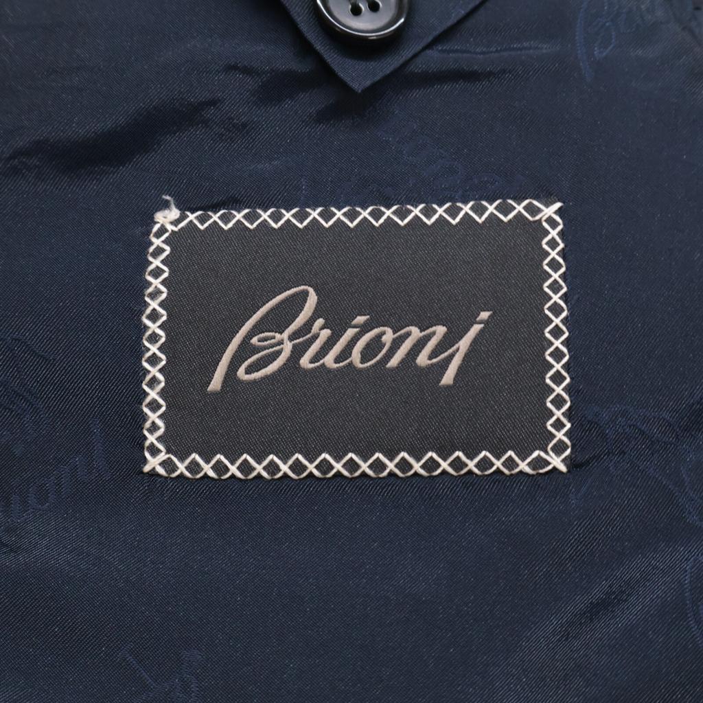 Brioni Black BRUNICO Super170s Stripe Suit Set Suit Setup 46 NavyUsed