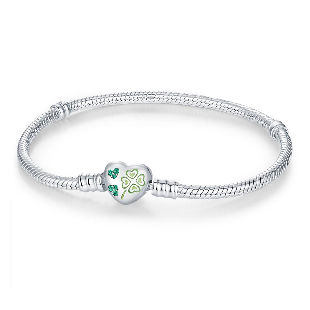 925 Silver Flower Heart Bracelet Sparkling Sun Moon Star Bracelet for women Fit original charms beads jewelry love gift