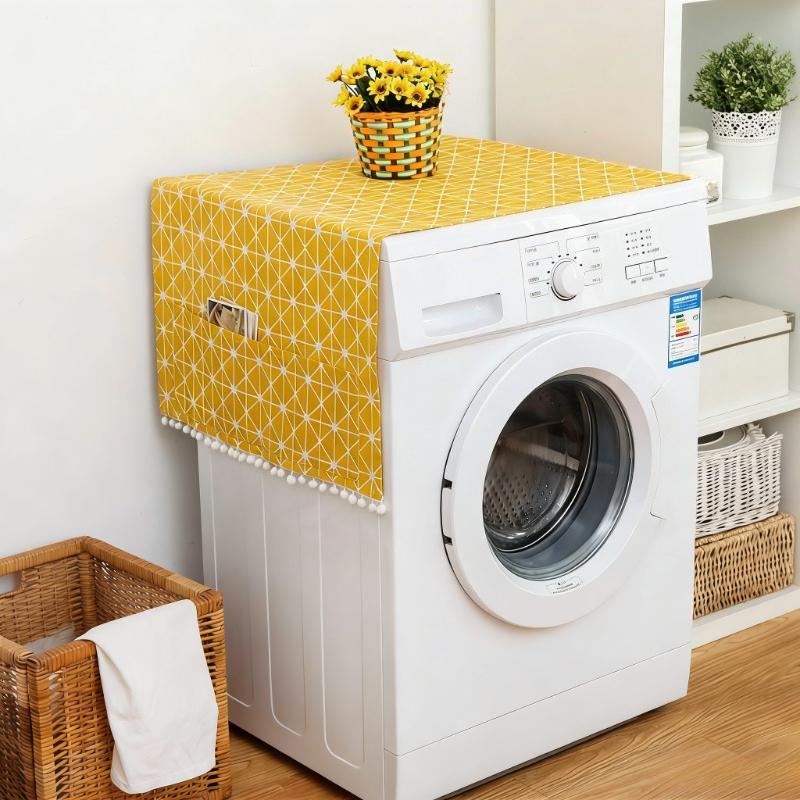 Polyester Cotton Dustproof Cover Cloth Washing Machine Refrigerator Microwave Oven Protective Cover,Home Decoration Cover Cloth