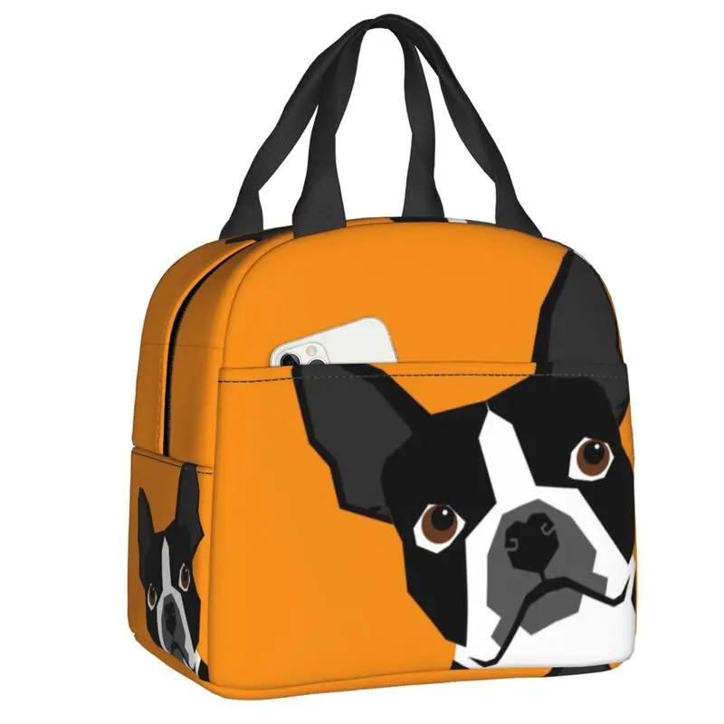 Boston Terriers Love Mistress Dogs cutii de prânz portabile, etanșe, cooler termic pentru alimente, geantă de prânz izolată, școală pentru copii