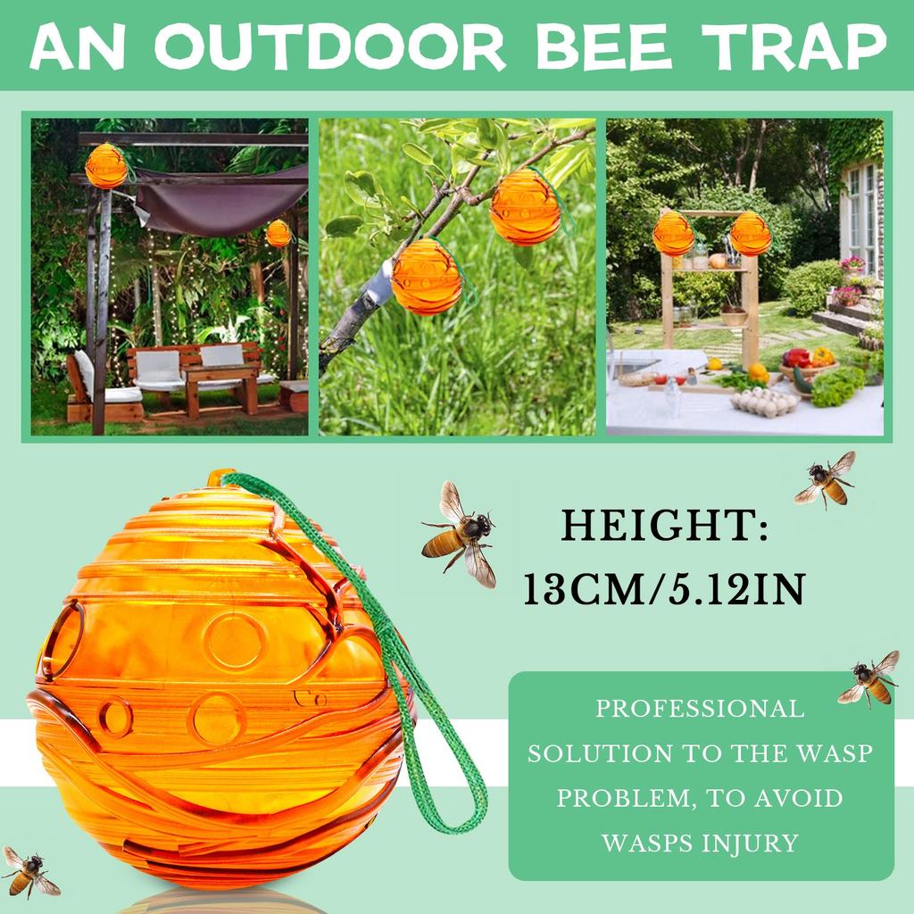 Dvoudílný venkovní lapač včel pro domácnost, zahradní venkovní lapač včel, voštinový venkovní vysoce účinný a ekologický lapač včel