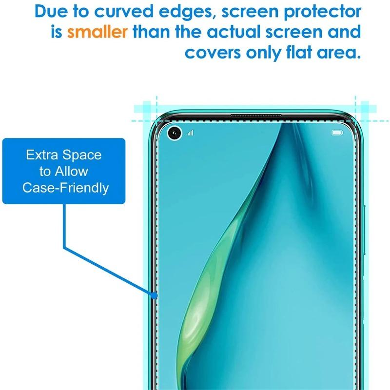 4Pcs HD Tempered Glass For Huawei P40 Lite Screen Protector Film