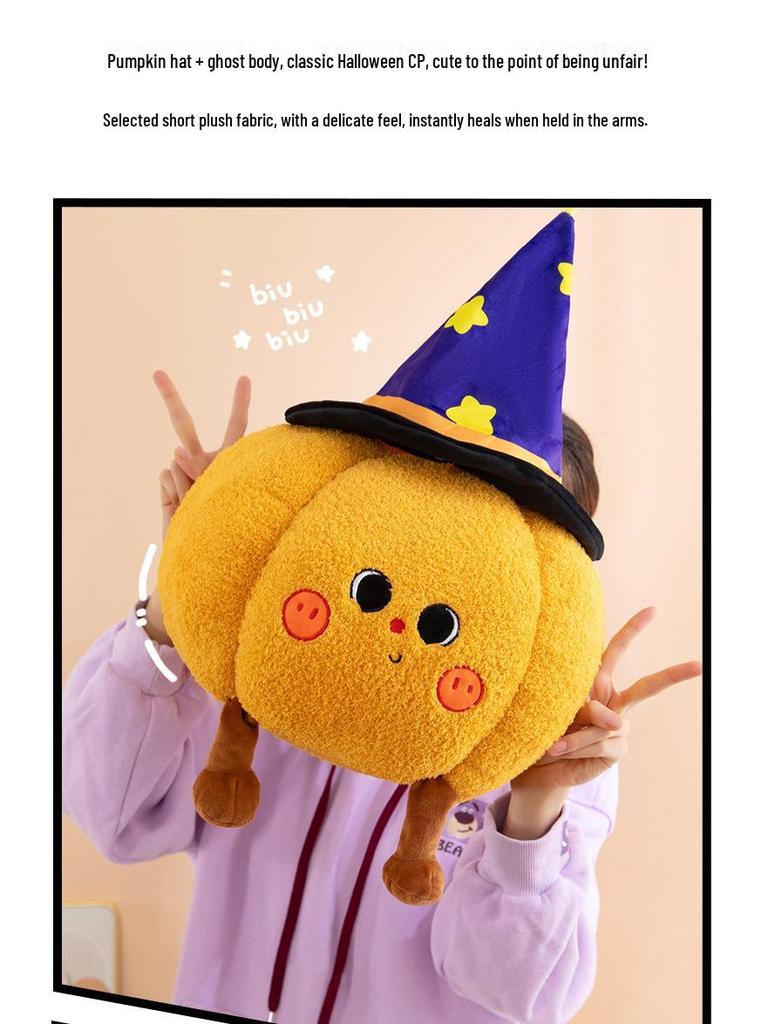 Halloween Plush Pillow: Cute Pumpkin Ghost Festival Toy Gift Cushion