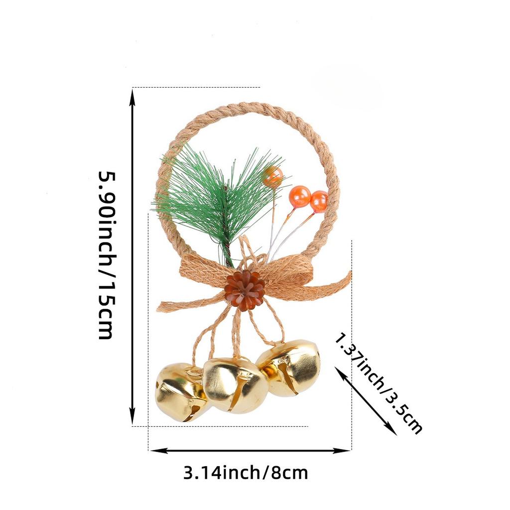 Christmas Bell Accessories Pendant DIY Mall Christmas Tree Pendant Bow Bell Decoration