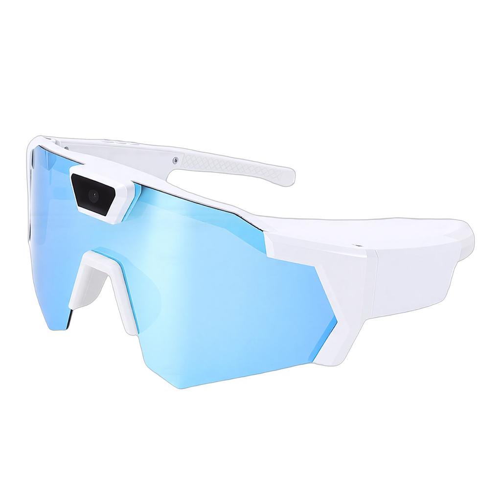 1080P HD Camera Glasses Video Recording Glasses WiFi Polarized Smart Sunglasses for Outdoor Sports Cycling Blue Lenses