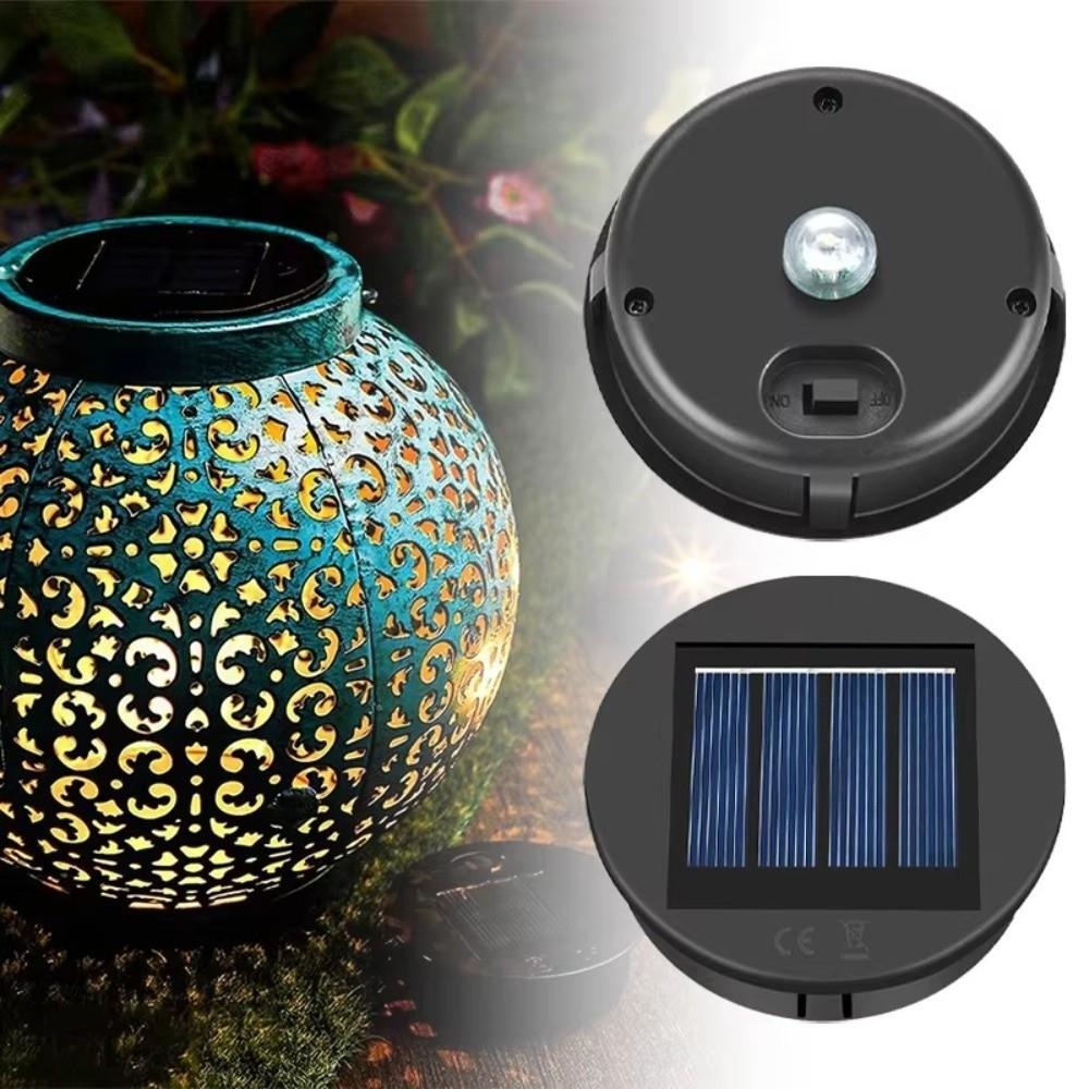 Couvercle de Lampe Solaire Étanche Motif Creux Abat-jour Solaire Pour Lampes Suspendues d'Extérieur