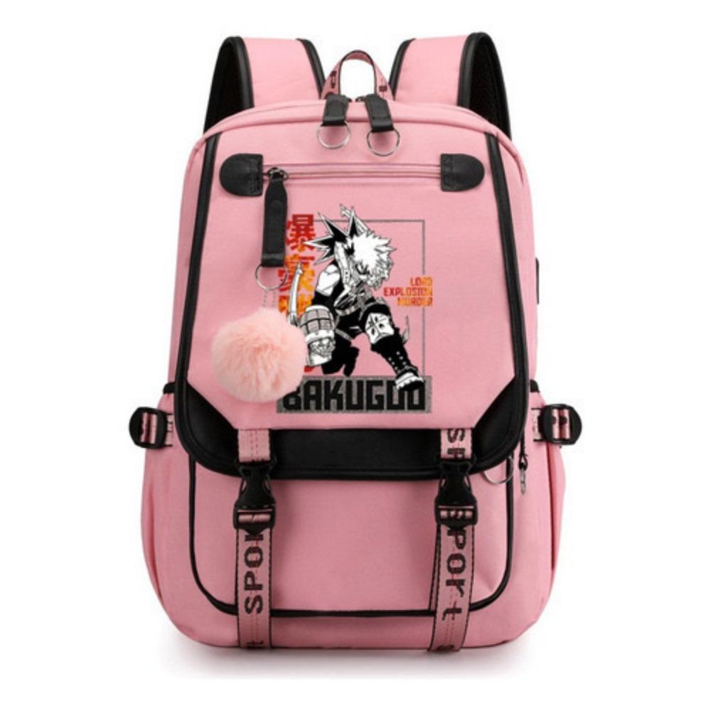 Riman My Hero Academy, Surrounding Backpacks, Large-capacity Student Schoolbags, USB Computer Bags, Travel Bags