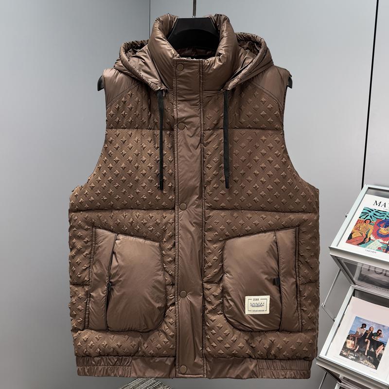 

Мода больших размеров 5XL-11XL Зимний теплый безрукавный жилет оверсайз для мужчин Верхняя одежда Толстая зимняя мужская куртка с капюшоном 11XL