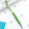 100Pcs/Lot 2 In 1 Crystal Metal Ballpoint Pen Fashion Creative With Stylus Touch Pen Free Custom Logo Name Website Address