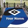 Custom Text Printed Rug Hamburger SV Non Slip Floor Carpet For Home Room Decor