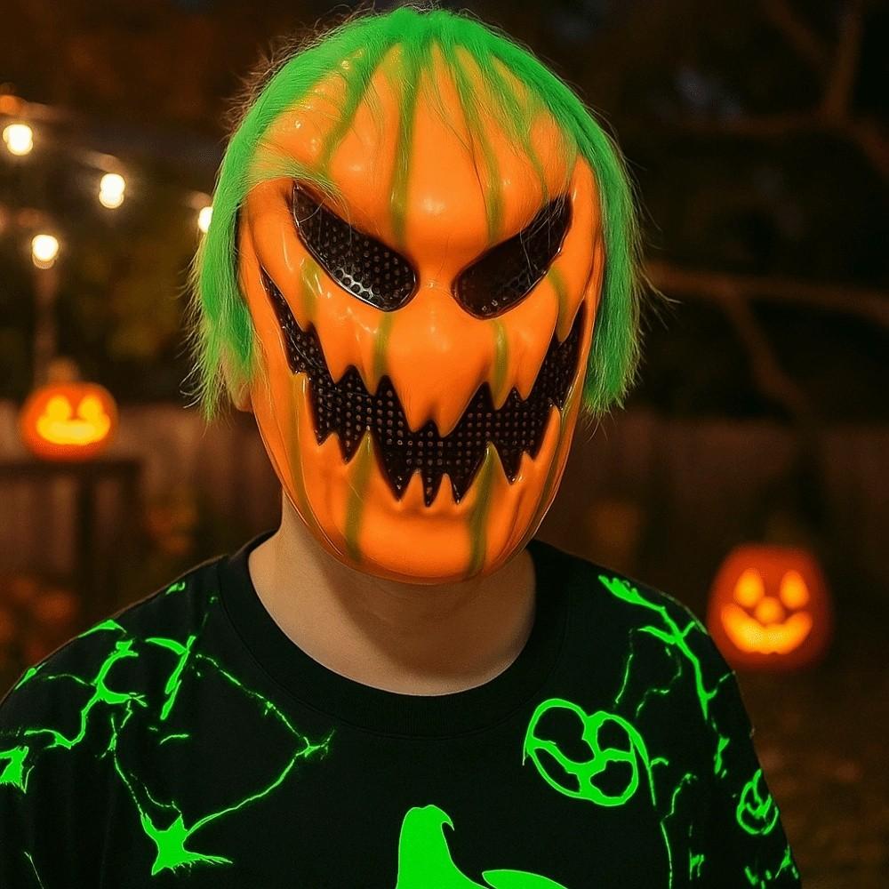 Realistic Halloween Pumpkin Mask Creativity Pumpkin Full Face Mask  Halloween Decoration