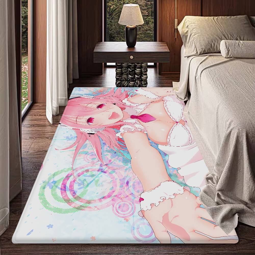 S-Super Sonico Hallway Carpet INS Style Soft Bedroom Floor House Laundry Room Mat Anti-skid Bedside Area Rugs