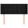 VidaXL Tête de lit avec oreilles Noir 93x16x78-88 cm Velours3119240