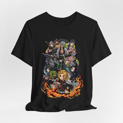 T-shirt Grafica Hashira - Top Ispirati agli Anime, T-shirt Stile Giapponese, Maglietta Unica