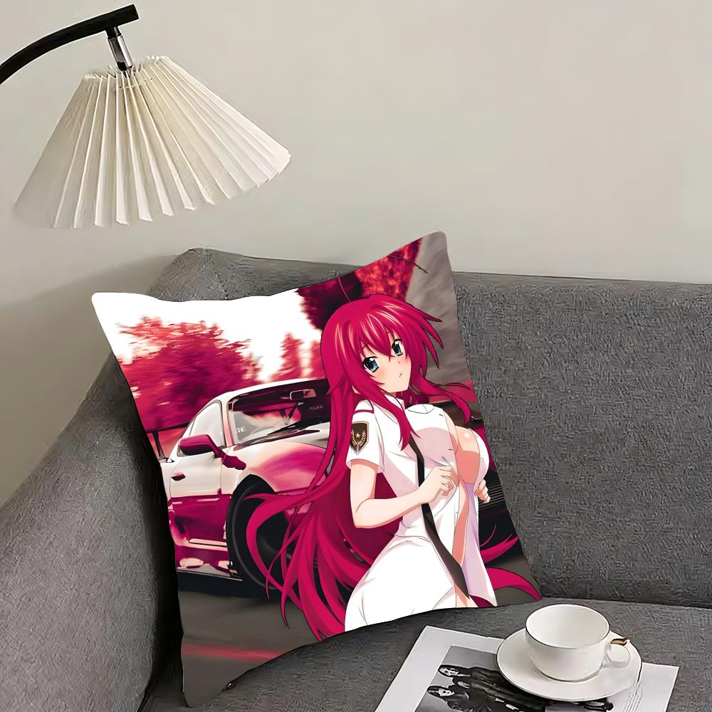 High School DxD anime Cushion Cover Reversible Plush Pillow Cover – For car, sofa, bedroom, perfect as a gift.
