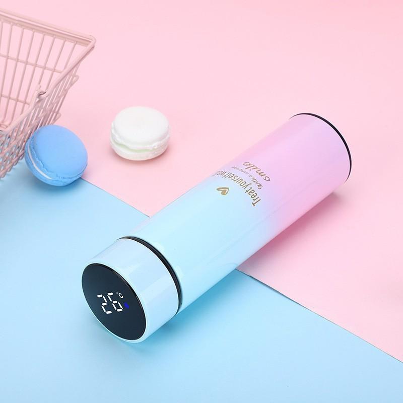 Smart termosmugg i 304 rostfritt stål: Dubbelväggig vakuumdesign med temperaturdisplay, idealisk för affärs- och kontorsbruk, anpassningsbar logotyp.