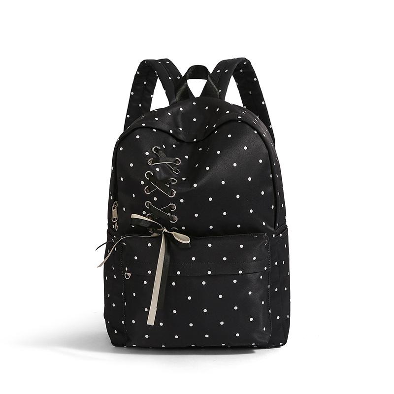 

Japanese high-value backpack sweet polka dot large-capacity women s backpack travel leisure commuting multi-purpose schoolbag