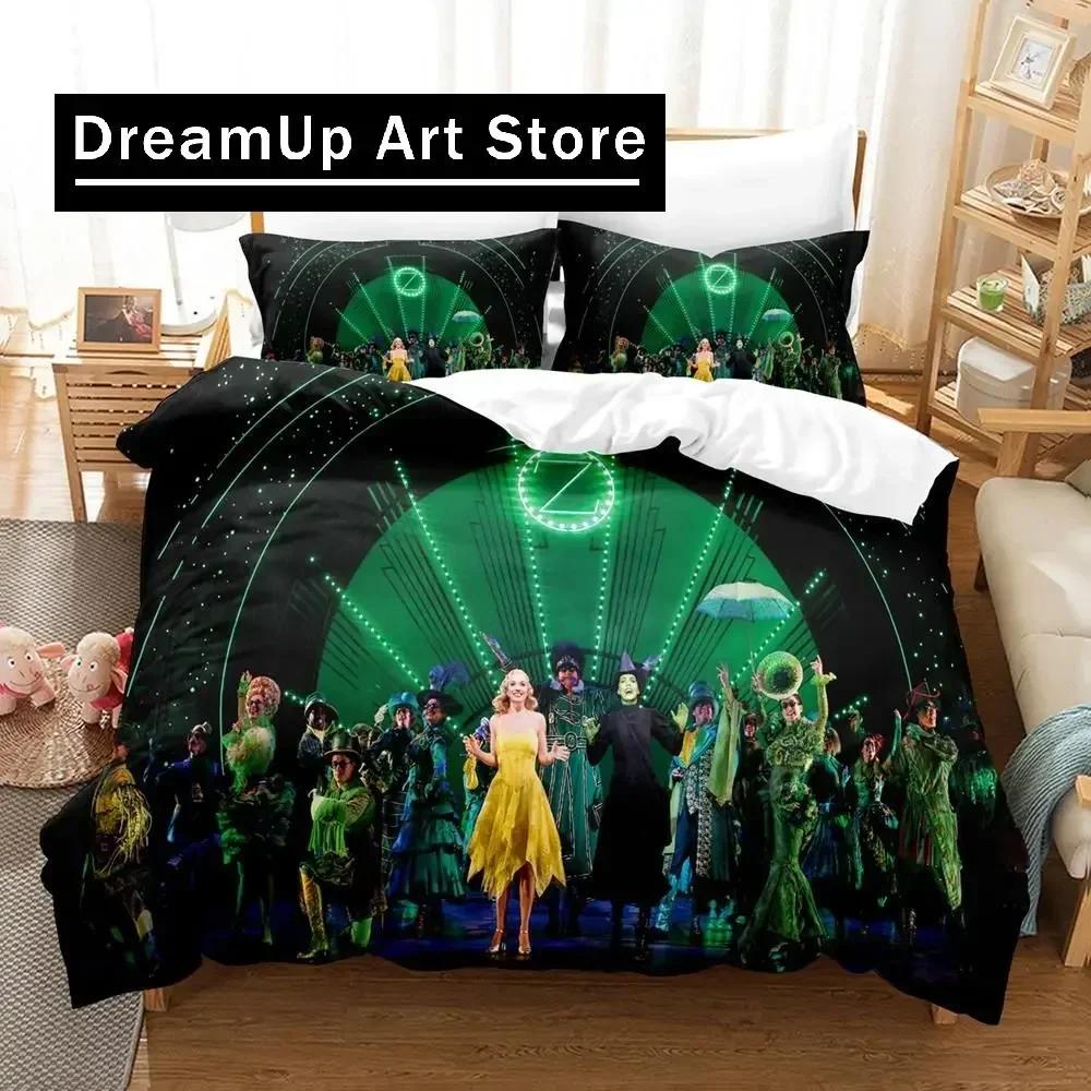 3D Print Wicked Musical Broadway Drama Bedding Set Boys Girls Twin Queen Full Size Duvet Cover Pillowcase Bed Adult Bedroom