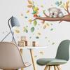 Cute Cartoon Koala On Branch Wall Sticker Sweet Nursery Self-Adhesive Decor for Kids Room Bedroom Living Room Wall Art