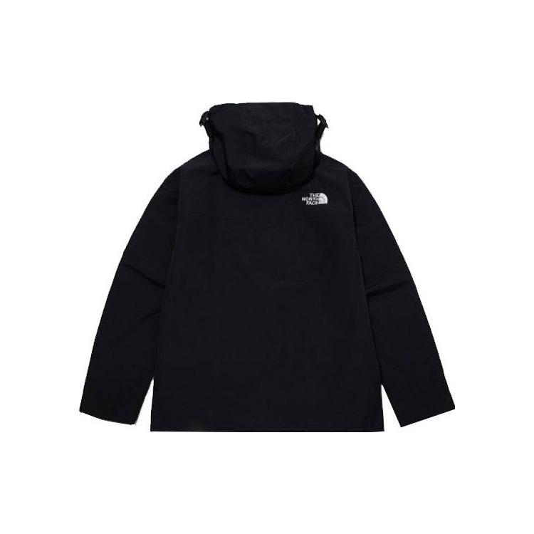 The North Face Outdoor Hiking Waterproof And Windproof Windbreaker Jacket Men's Black NJ2HM54A
