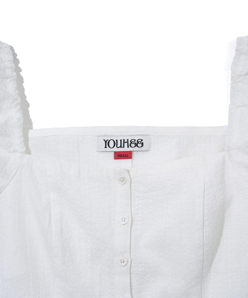 YOUHEE Puff Sleeve Blouse_White