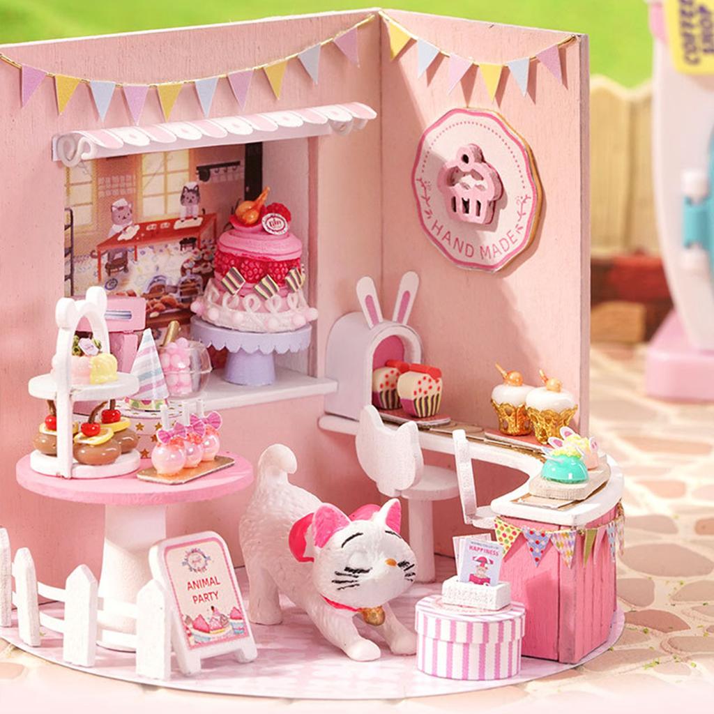 DIY Miniature Dollhouse Kit Tiny House Kit Educational Tiny Doll House Toy Kit for Fun Assembly