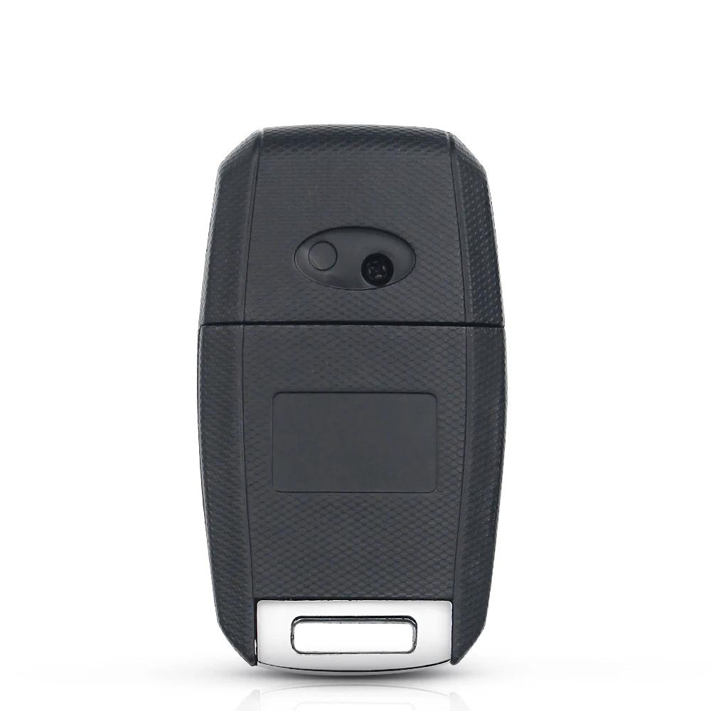 KEYYOU Boîtier de clé à distance pliable à 2 boutons pour Kia Sorento Carens HY18R