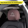 UGQO4 Fabric Car Headrest Cover Breathable Cloth For C4 C3 C5 C1 C2 Berlingo Celysee Cactus Picasso Aircross Saxo Grand