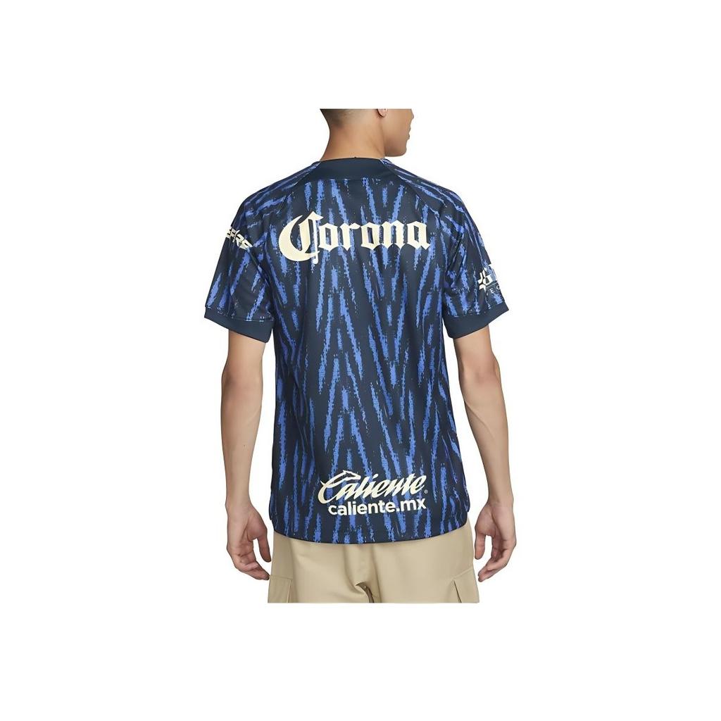 Nike Patterned V-Neck Short Sleeve Soccer Jersey Men Jerseys Blue DJ7672-455