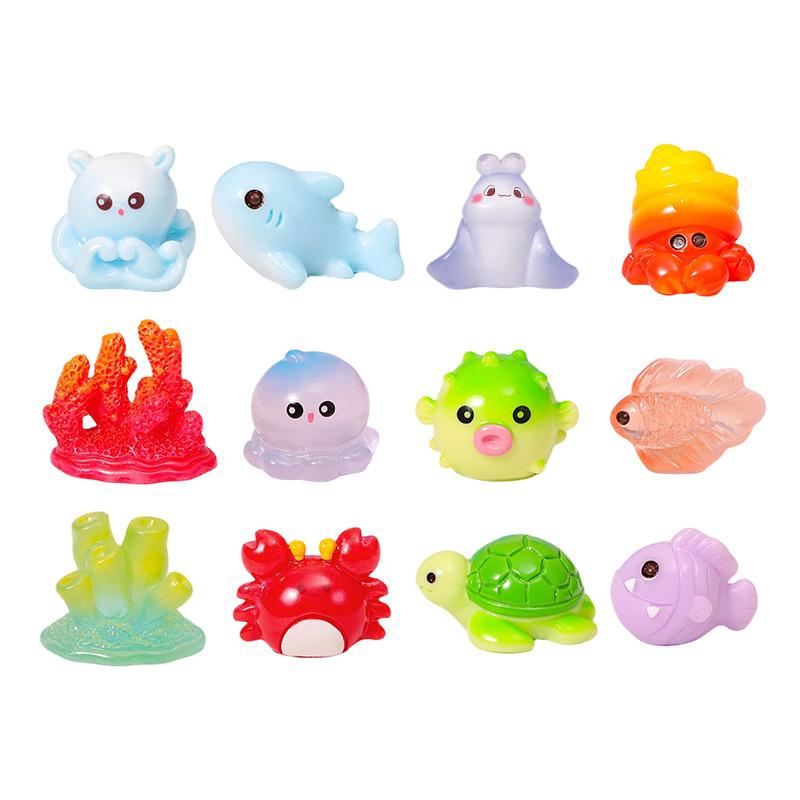 

10-50pcs Ocean Resin Animals Sea Animals Figurines Marine Miniature Decorations for DIY Fish Tank Potted Micro Garden Landscape 10pcs