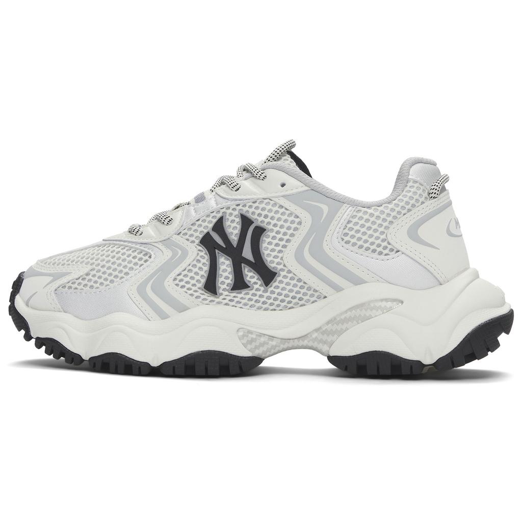 MLB New York Yankees Slip Resistant Abrasion Resistant Low Top Chunky Sneakers Unisex White 3ASHW075N-50WHS