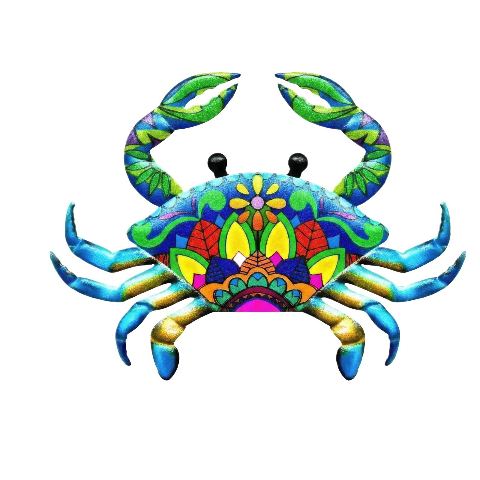 

Home wall hanging wall decoration, garden decoration, indoor and outdoor decoration, new UV2D printing color crab One Size синій