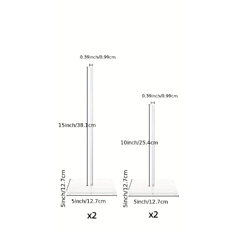 

4Pcs Acrylic Donut Stand,Removable Clear Donut Display Stand Bagels Holder for Party Wedding Birthday Treat Display Corner Decor