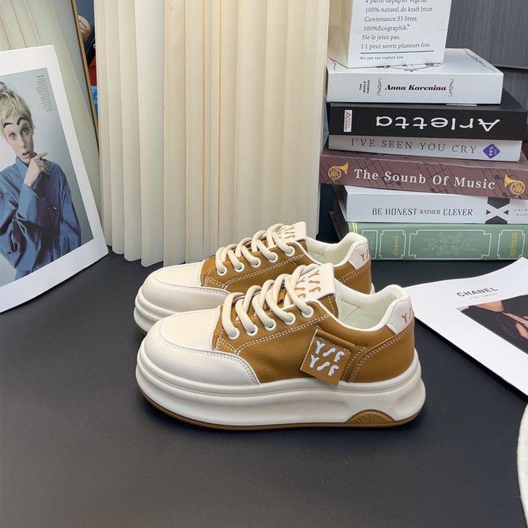 Platform sports bread shoes new autumn breathable board shoes student sports shoes ins casual
