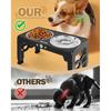 Elevated Dog Bowls, Dog Feeder with 2 Stainless Steel Dishes &1 Slow Feeder Bowl, 5 Heights Adjustable Raised Stand for Medium Large, Food Dishes