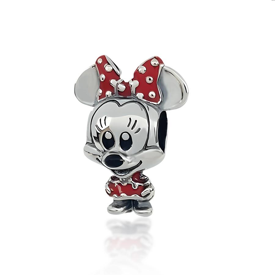 

Stitch Mickey Minnie Princess Charms Cartoon Beads For European Bracelets DIY Jewelry Making Gift For Fans Anniversary. Silver