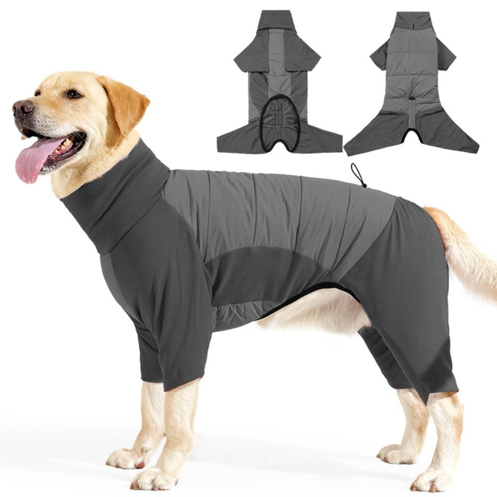 Windproof Winter Pet Jumpsuit High Collar Dog Soothing Clothes Dog Calming Wrap  Cold Weather
