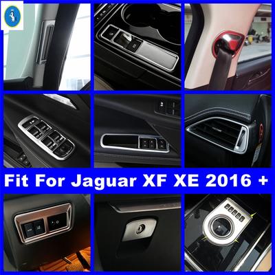 Matte Pillar A Air AC / Lift Button Panel / Headrest Lights / Control Panel Accessories Cover Trim For Jaguar XF XE 2016 -