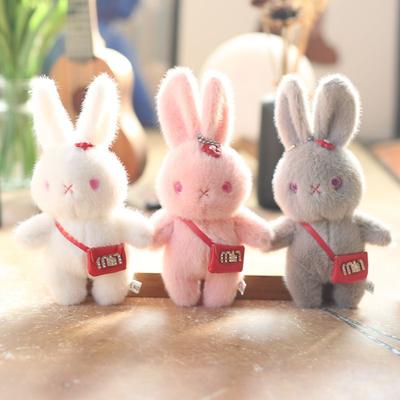 Cute Cute Shoulder Bag, White Rabbit Pendant Plush Toy Doll Bag Hanging Decoration Keychain Doll Doll Doll