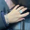 European and American Women's Geometric Three-Dimensional Hip-Hop Disco Square Ring