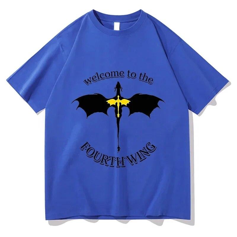 Stampa T-shirt Unisex/da donna Fourth Wing Harajuku Casual Anime T-shirt Hip Hop Manga/fumetti T-shirt Carina Cartone Animato 100% Cotone Maglietta