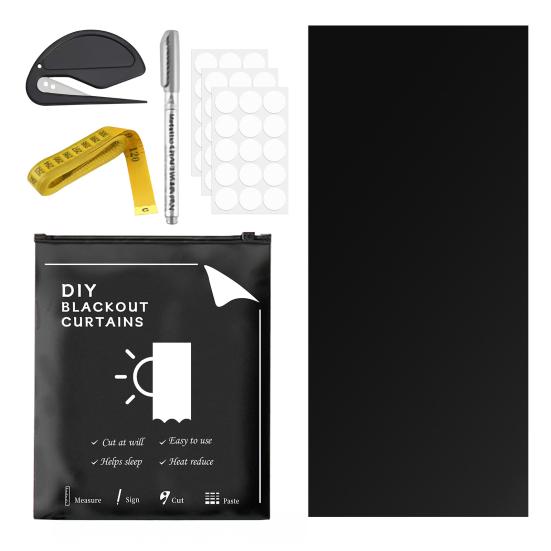 Portable Blackout Curtain No Drilling Blind Wrinkle-Free Windows Blackout Blackout Curtain