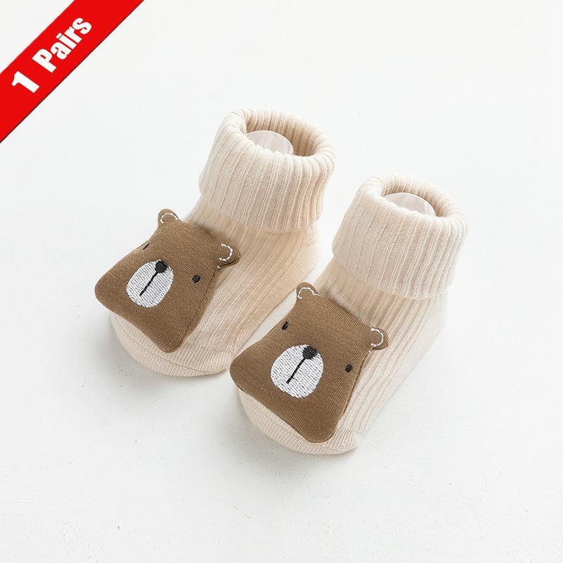 1/5Pairs Newborn Cotton Socks Anti Slip Baby Boy Socks Cartoon Infant Floor Socks For Girls Spring Autumn Baby Accessories 0-2Y