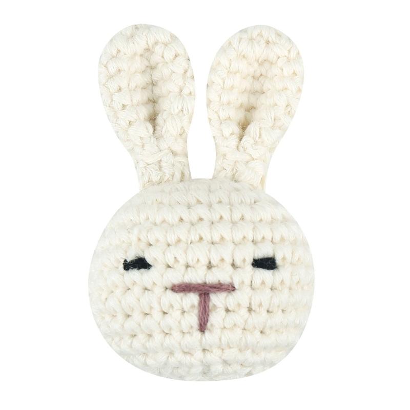 

Вязаная крючком голова животного, вязальные бусины, сделай сам, цепочка для детской соски, жевательные аксессуары, прорезыватель для зубов для новорожденных, ручная работа, прочный