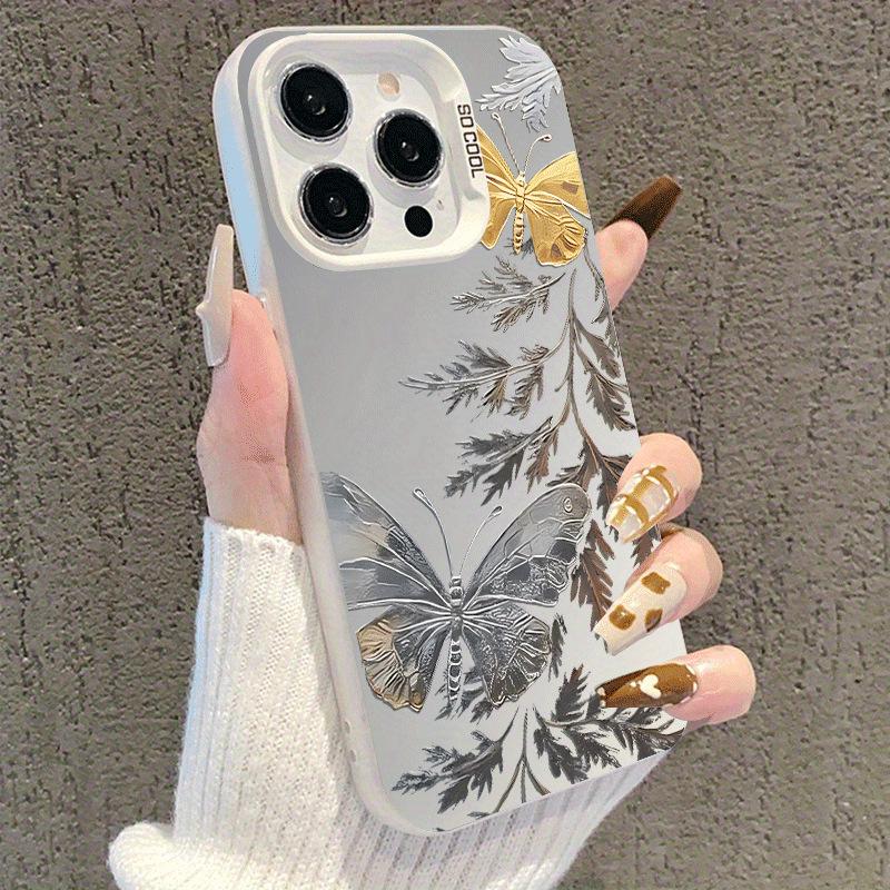 

Colorful Retro Butterfly iPhone Case: Fits 12 Pro Max, 14 Plus, 15, 16, and 17 - Laser Silver XR