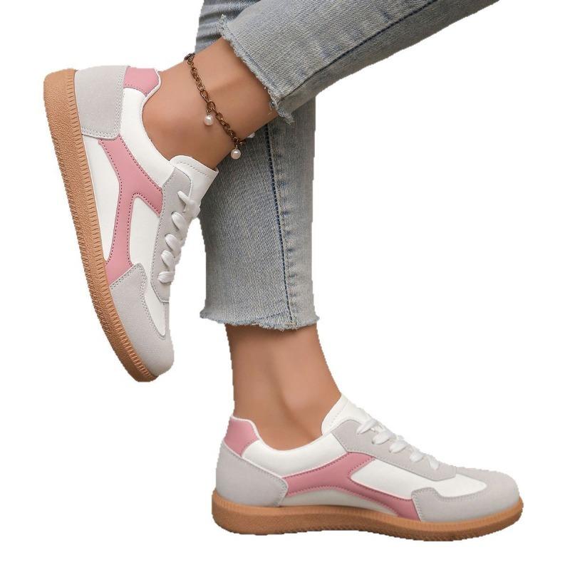 Board shoes women's spring and autumn new versatile casual large size lace-up white shoes