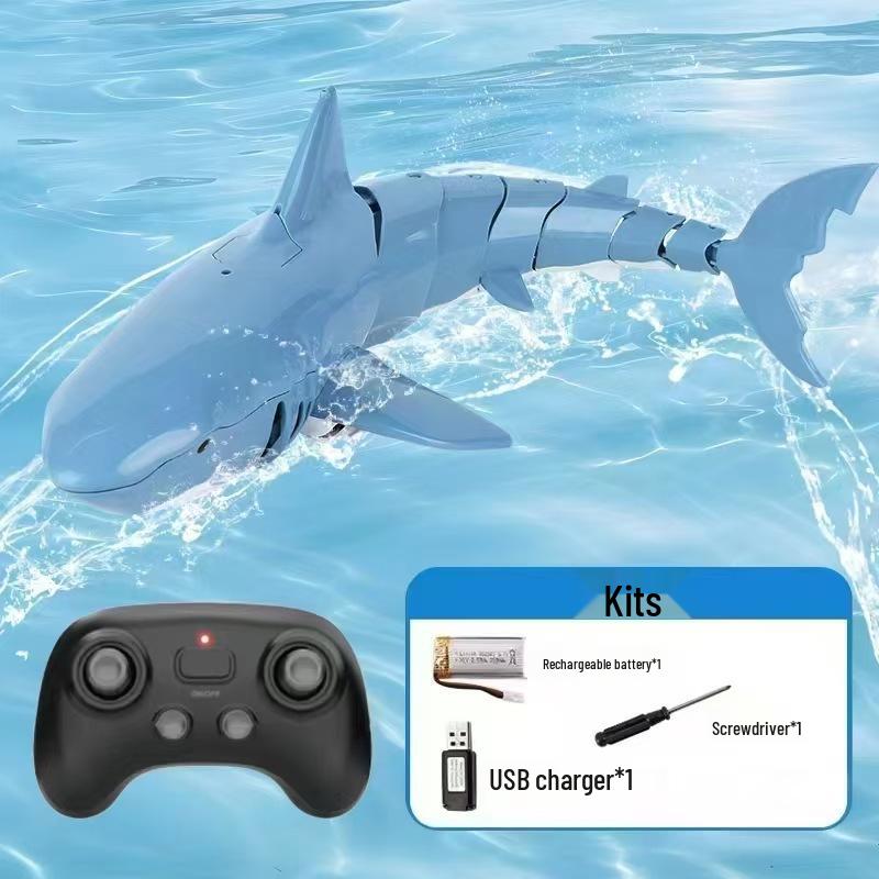 2.4G Remote Control Electric Shark Toy - Wireless Charging Water Toy for Kids